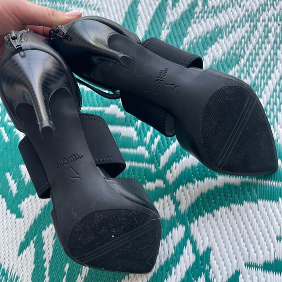 Black Strappy Heels - Picture 7 of 8